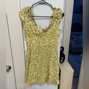 Yellow Zara floral yellow dress